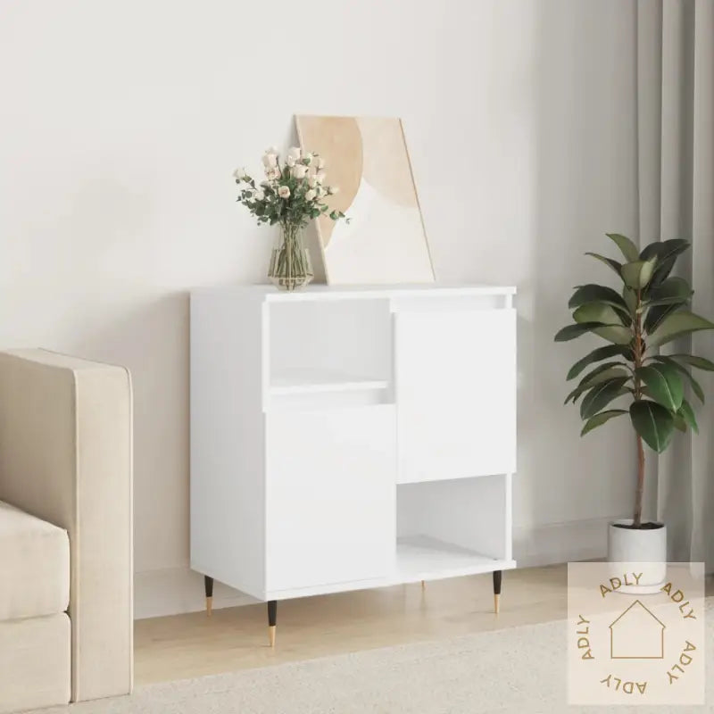 Skjenk Hvit 60X35X70 Cm Konstruert Tre