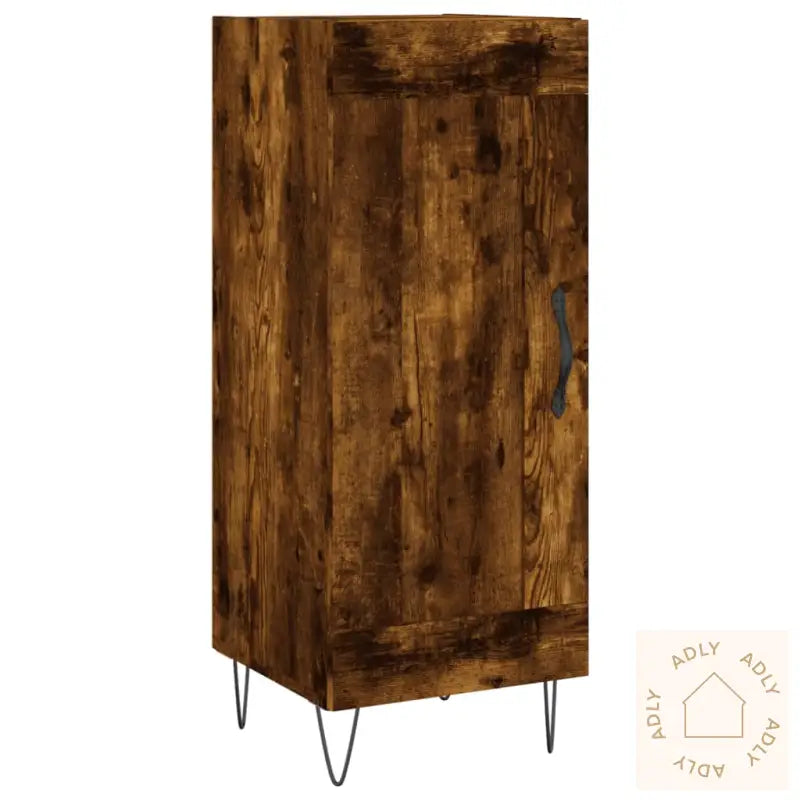 Skjenk Røkt Eik 34,5X34X90 Cm Konstruert Tre