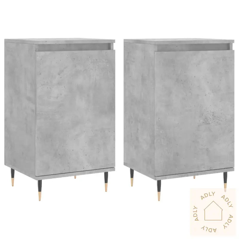 Skjenker 2 Stk Betonggrå 40X35X70 Cm Konstruert Tre