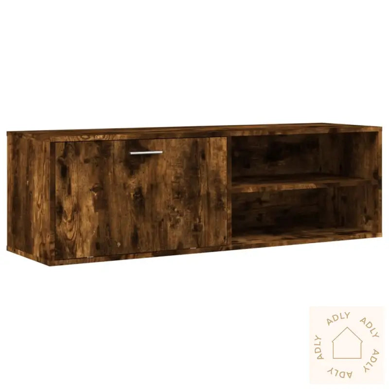 Tv-Benk Røkt Eik 120X34X37 Cm Konstruert Tre