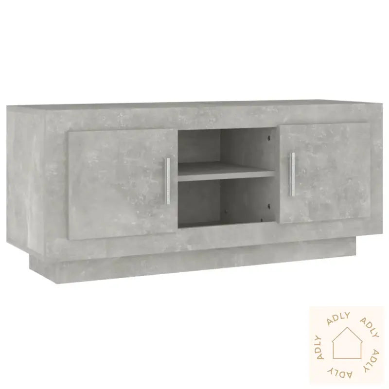 Tv-Benk Betonggrå 102X35X45 Cm Konstruert Tre