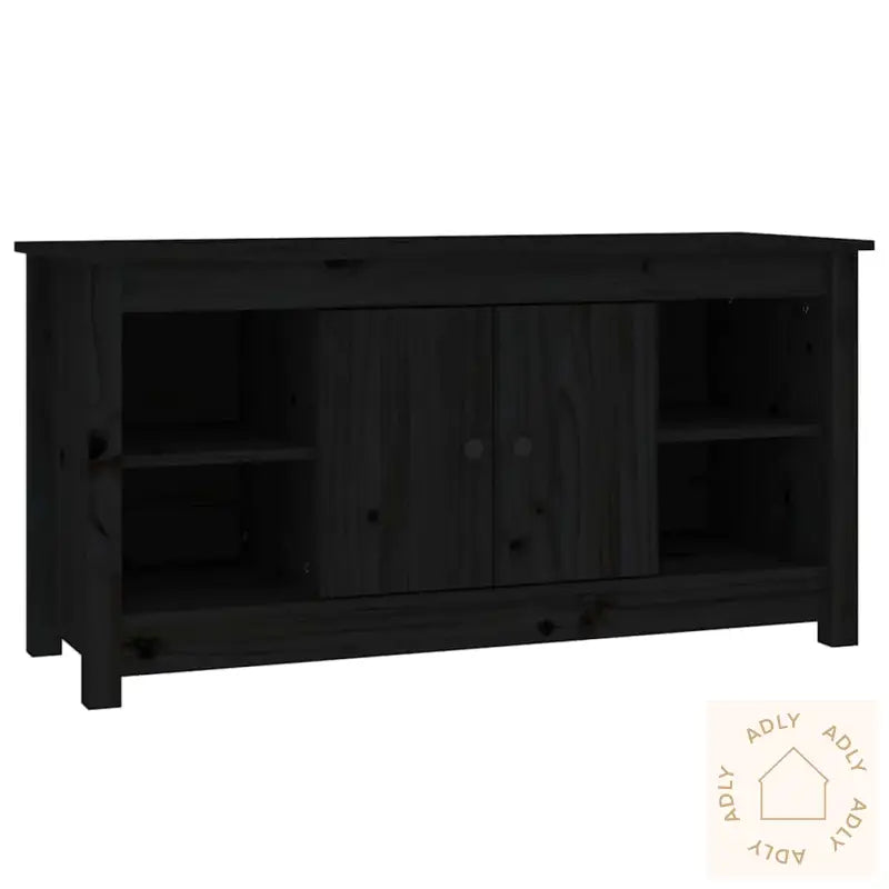 Tv-Benk Svart 103X36,5X52 Cm Heltre Furu