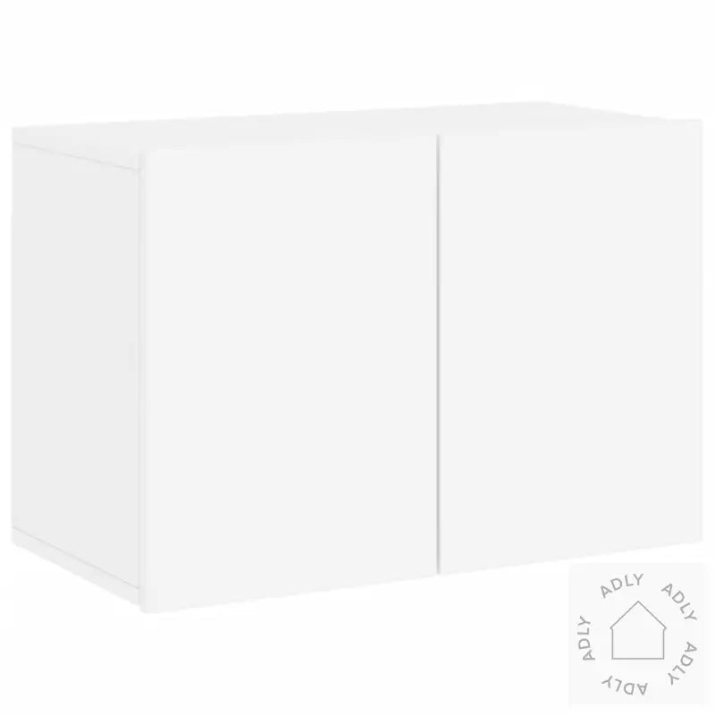 Vegghengt Tv-Benk Hvit 60X30X41 Cm