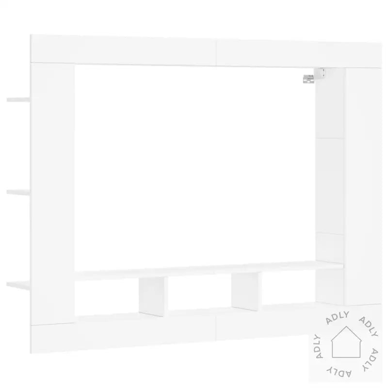 Tv-Benk Hvit 152X22X113 Cm Konstruert Tre