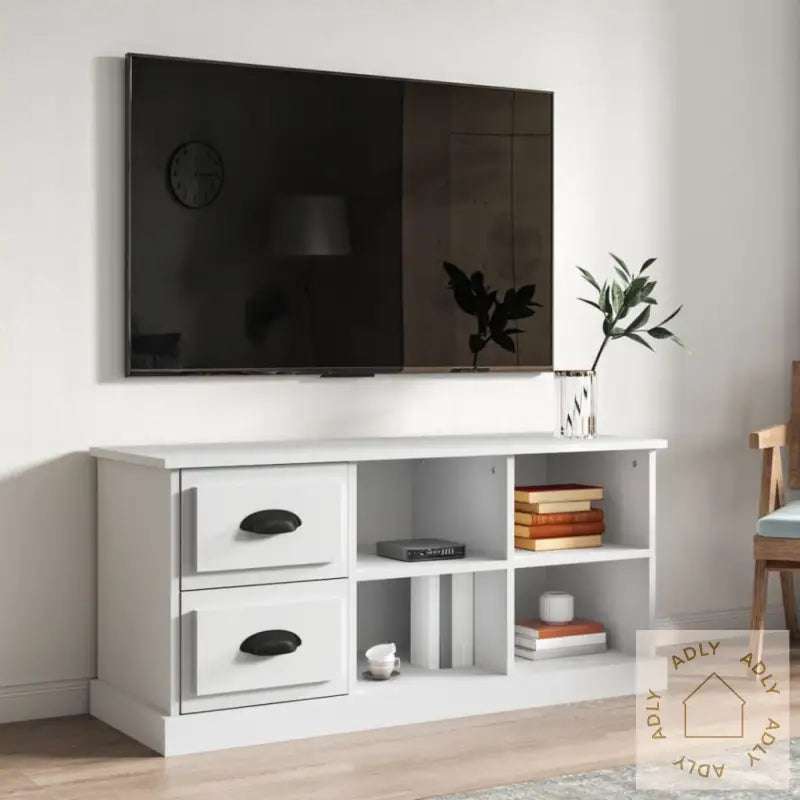 Tv-Benk Svart 102X35,5X47,5 Cm Konstruert Tre