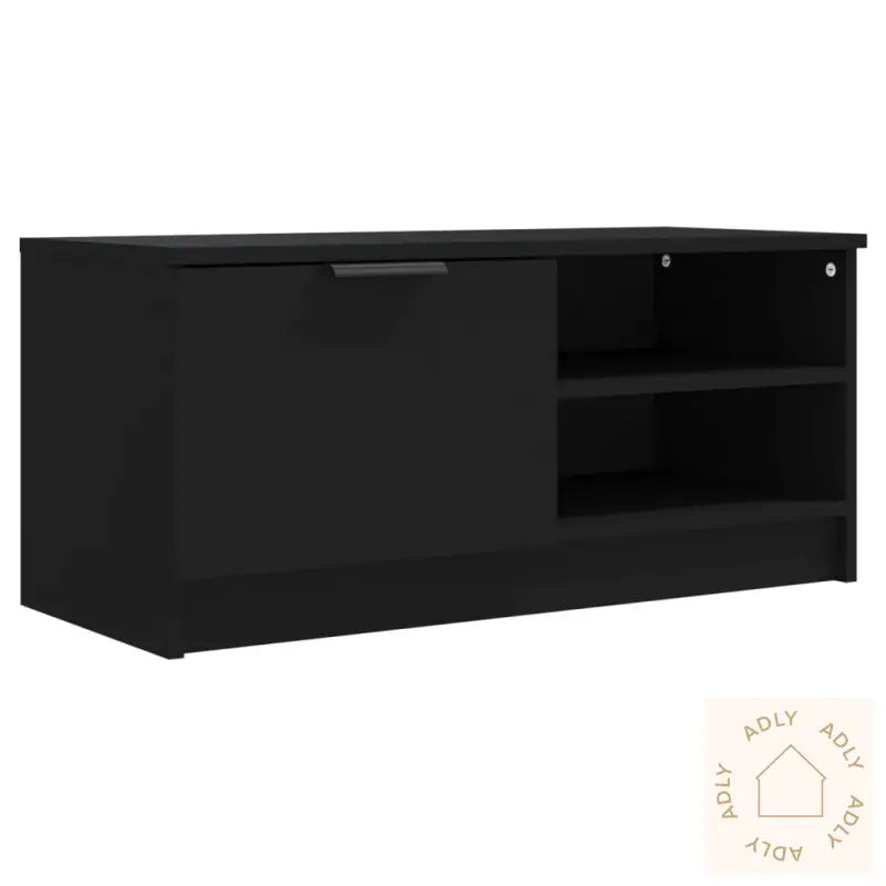 Tv-Benk Svart 80X35X36,5 Cm Konstruert Tre