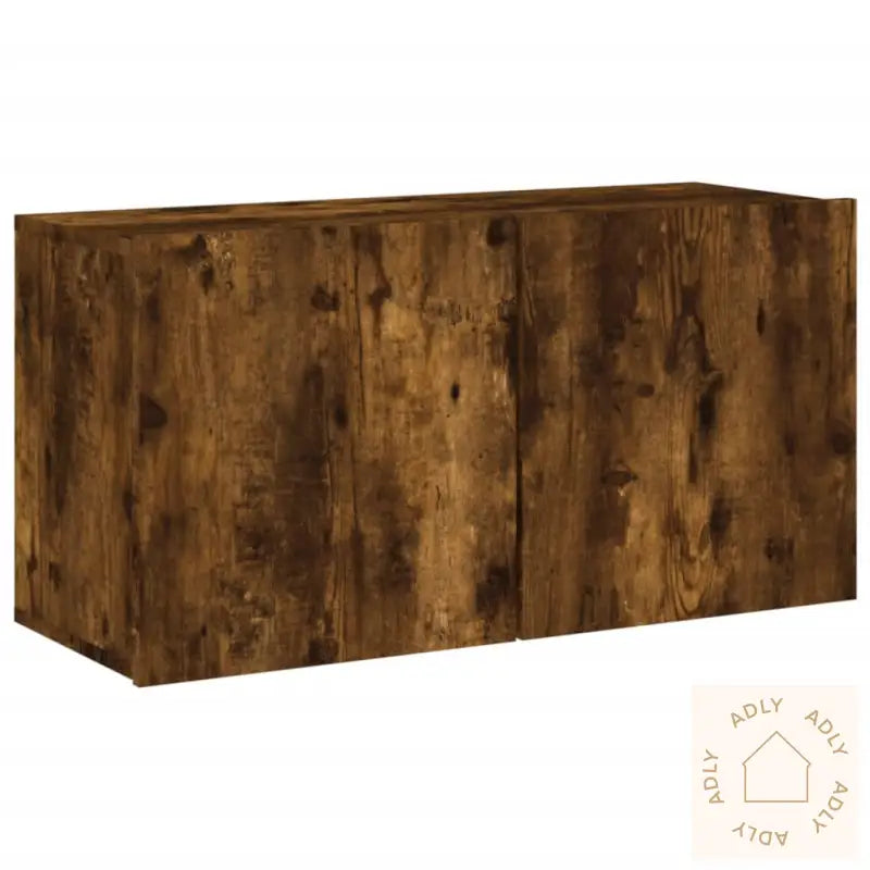 Veggmontert Tv-Benk Røkt Eik 80X30X41 Cm