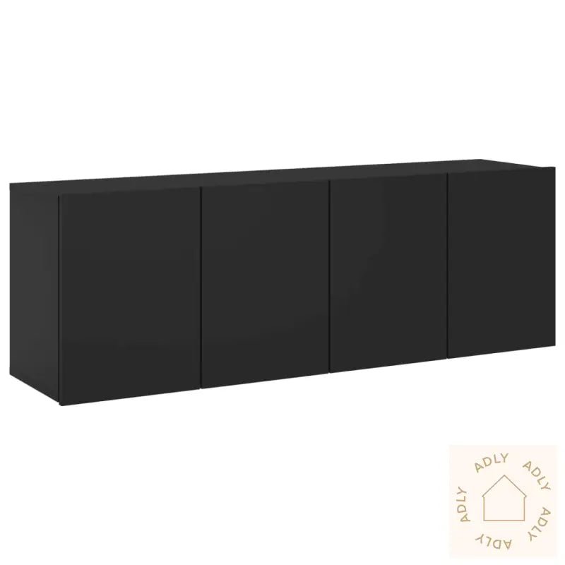 Veggmonterte Tv-Benker 2 Stk Svart 60X30X41 Cm