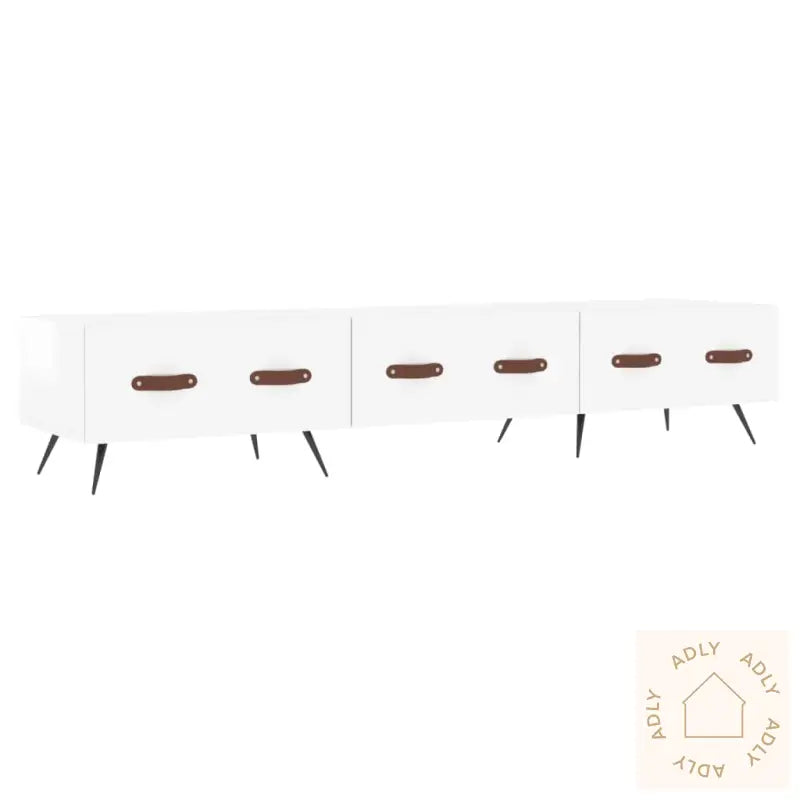 Tv-Benk Høyglans Hvit 150X36X30 Cm Konstruert Tre