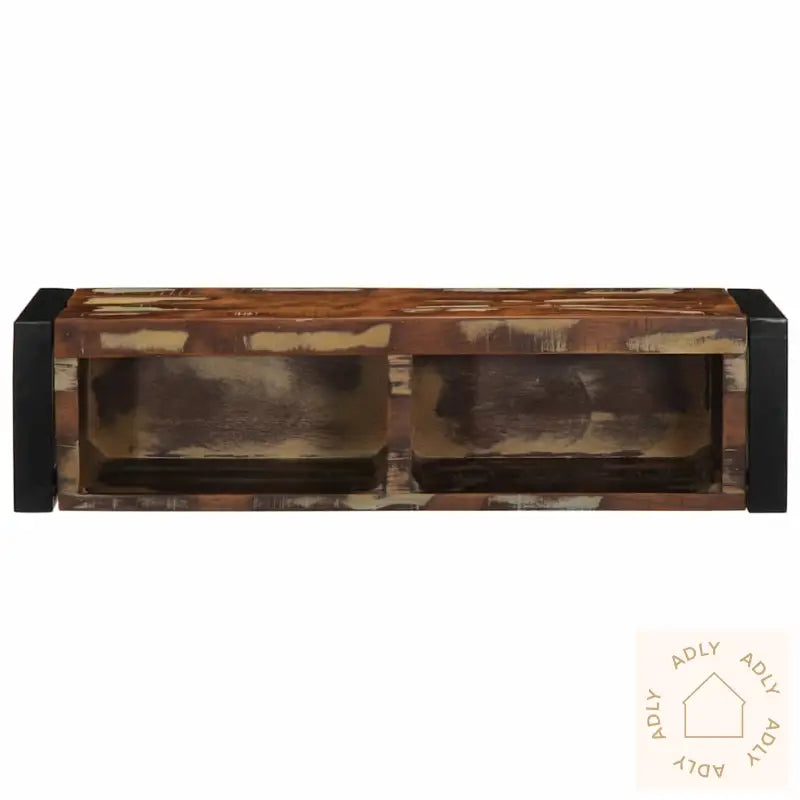 Tv-Benk Flerfarget 80X30X25 Cm Gjenvunnet Heltre
