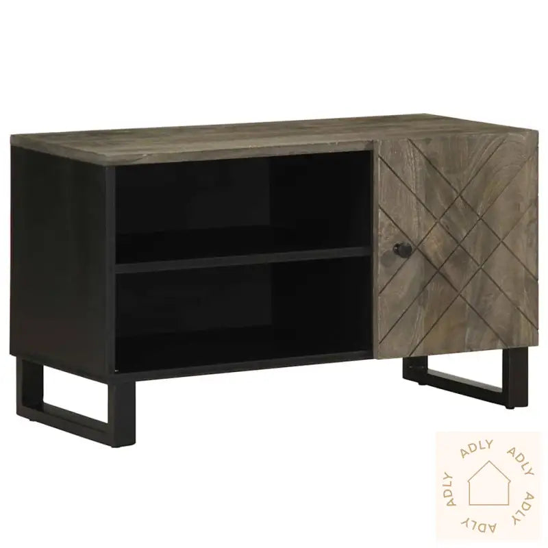 Tv-Benk Svart 80X33X46 Cm Heltre Mango
