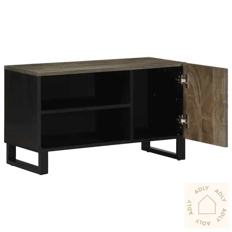 Tv-Benk Svart 80X33X46 Cm Heltre Mango