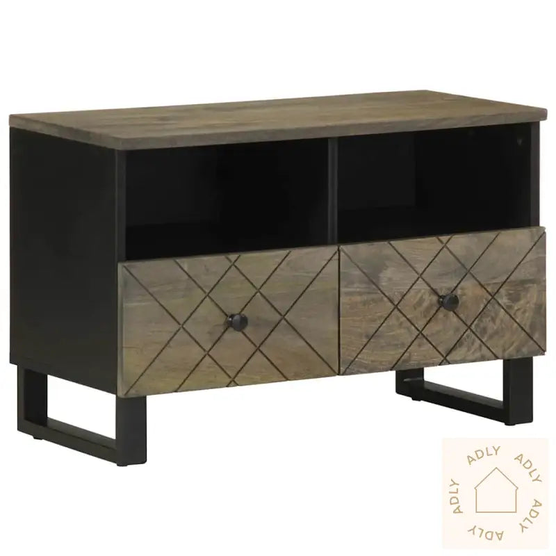 Tv-Benk Svart 70X33X46 Cm Heltre Mango