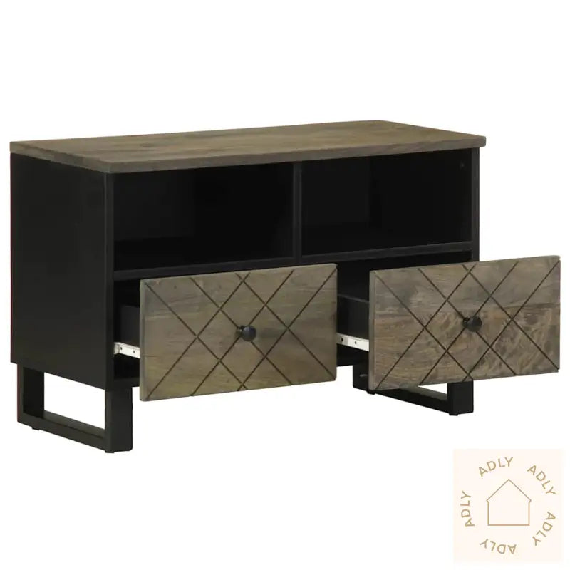 Tv-Benk Svart 70X33X46 Cm Heltre Mango