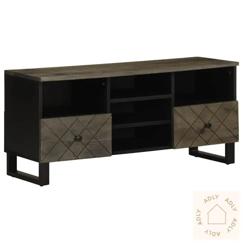 Tv-Benk Svart 100X33X46 Cm Heltre Mango