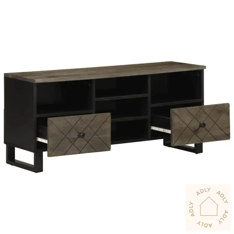 Tv-Benk Svart 100X33X46 Cm Heltre Mango