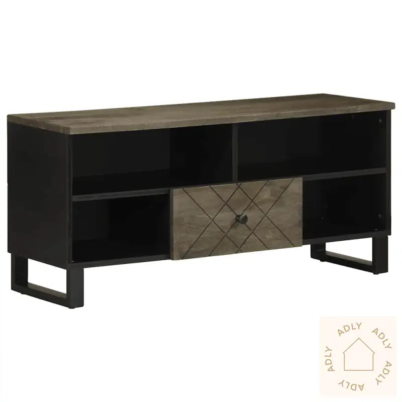 Tv-Benk Svart 100X33X46 Cm Heltre Mango
