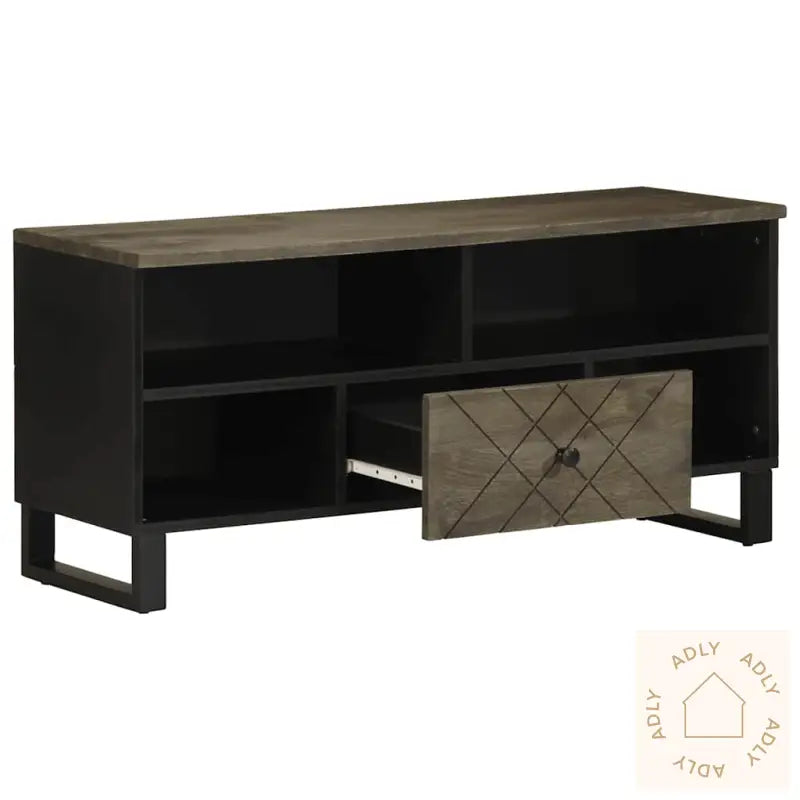 Tv-Benk Svart 100X33X46 Cm Heltre Mango