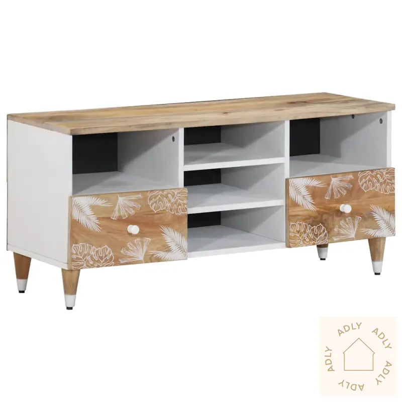 Tv-Benk 100X33,5X46 Cm Heltre Mango