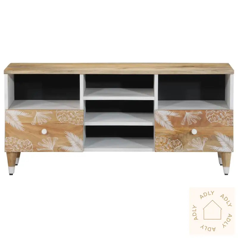 Tv-Benk 100X33,5X46 Cm Heltre Mango