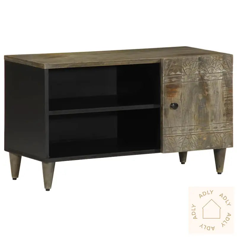 Tv-Benk Lysegrå 80X31,5X46 Cm Heltre Mango