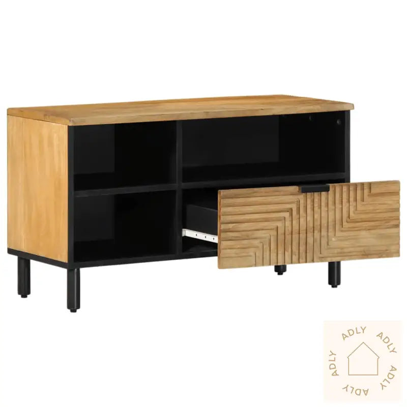 Tv-Benk Brun 80X33X46 Cm Heltre Mango