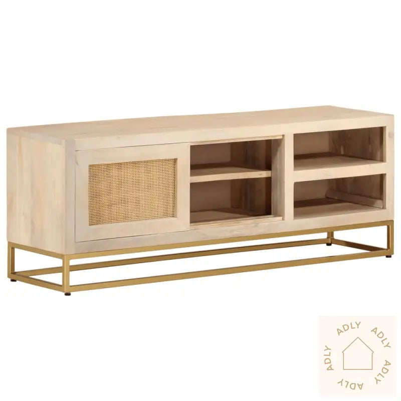 Tv-Benk 110X30X40 Cm Heltre Mangotre Og Jern