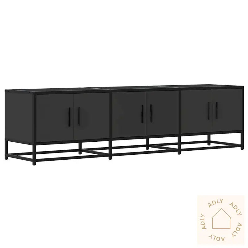 Tv-Benk Svart 150X35X41 Cm Konstruert Tre Og Metall