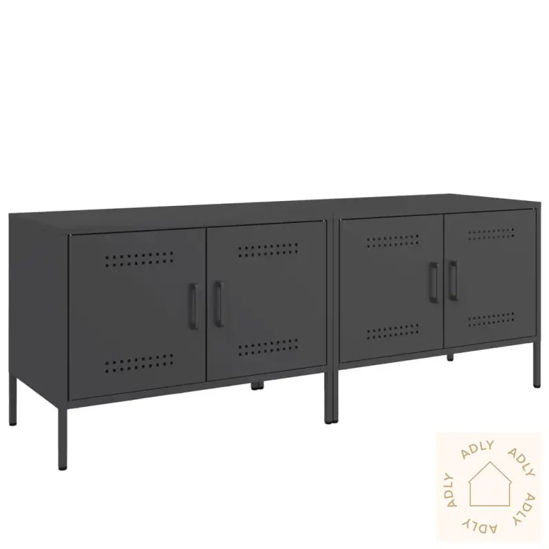 Tv-Benker 2 Stk Svart 68X39X50,5 Cm Stål