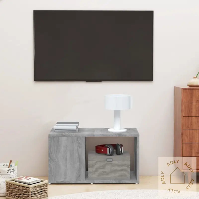 Tv-Benk Grå Sonoma 60X24X32 Cm Konstruert Tre