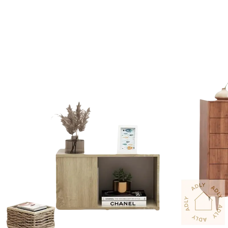 Light wood TV stand i sonoma eik med klassisk design til stue og oppbevaring