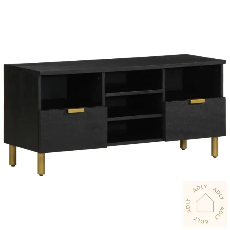Tv-Benk Svart 100X33X46 Cm Konstruert Tre