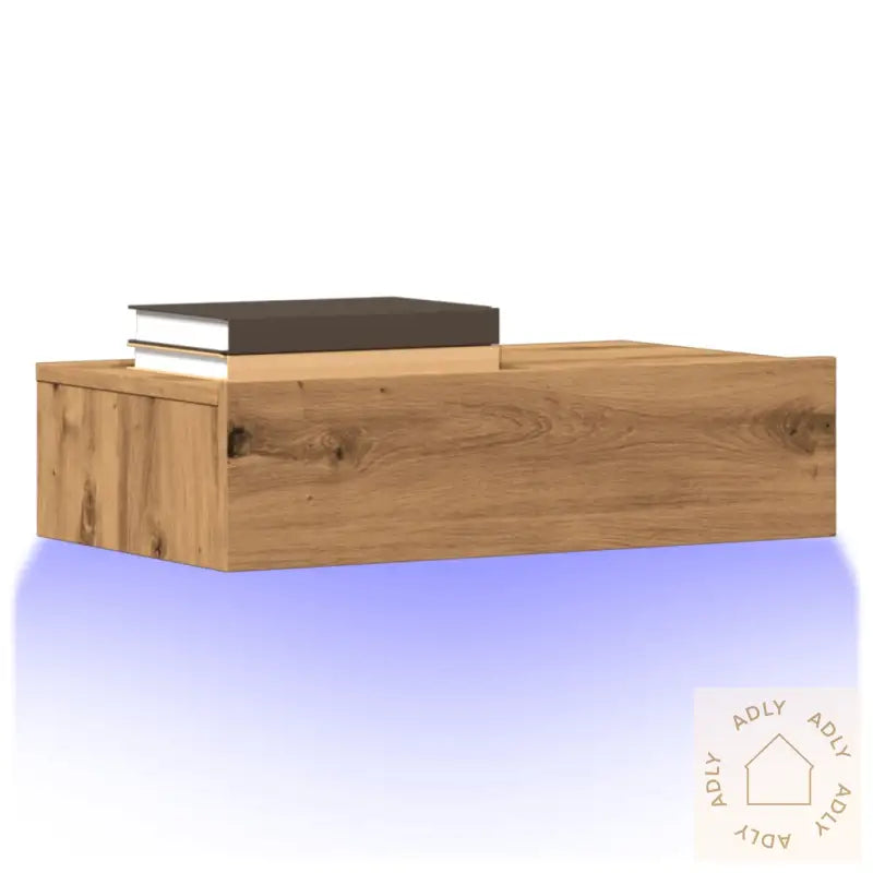 Tv-Benker Med Led-Lys 2 Stk Artisan Eik 60X35X15,5 Cm