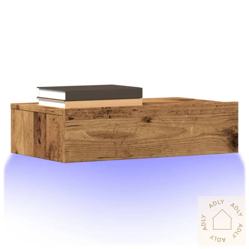 Tv-Benker Med Led-Lys 2 Stk Gammelt Tre 60X35X15,5 Cm