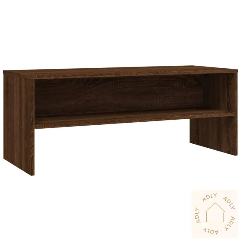 Tv-Benk Brun Eik 100X40X40 Cm Konstruert Tre