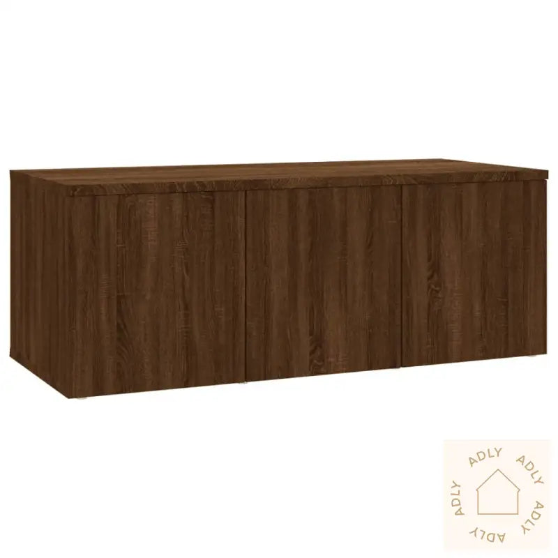 Tv-Benk Brun Eik 80X34X30 Cm Konstruert Tre