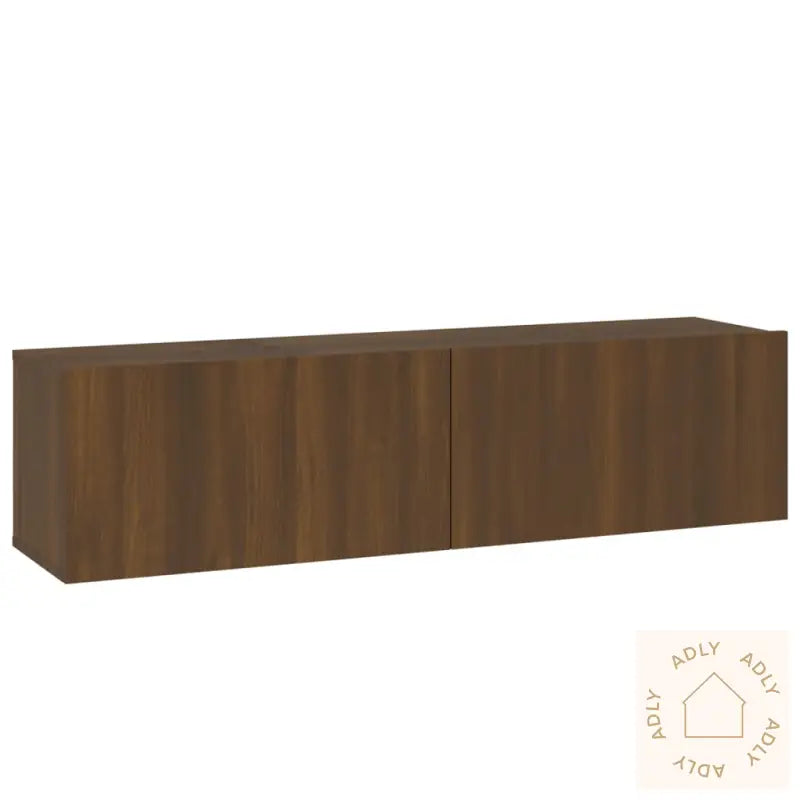Tv-Benk Brun Eik 120X30X30 Cm Konstruert Tre
