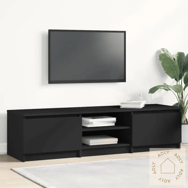 Tv-Benk Svart 140X40X35,5 Cm Konstruert Tre