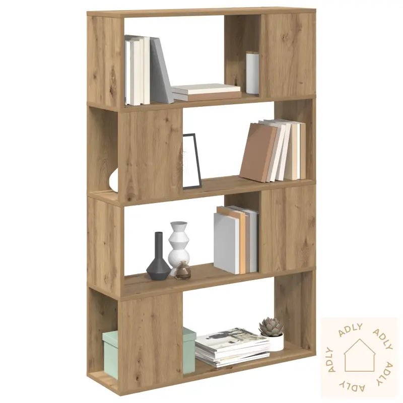 Bokhylle Artisan Eik Konstruert Tre 80 X 24 X 124 Cm Oppbevaring