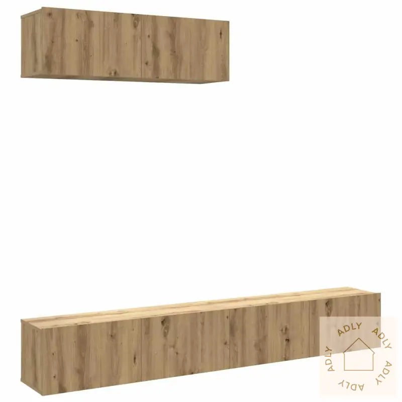 Vegghengt Tv-Benker 3Stk Artisan Eik 100X30X30Cm Konstruert Tre