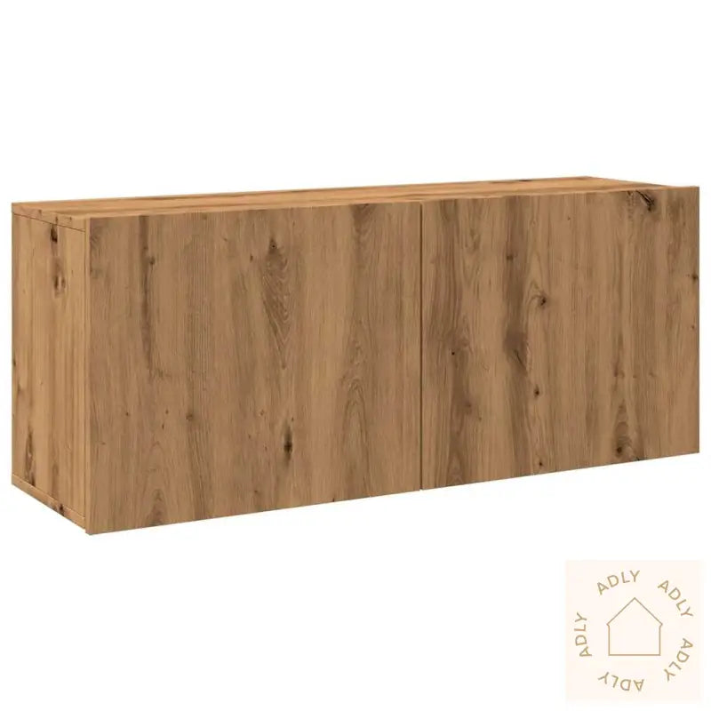 Vegghengt Tv-Benk Artisan Eik 100X30X41 Cm