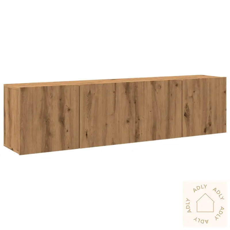 Veggmonterte Tv-Benker 2 Stk Artisan Eik 80X30X41 Cm