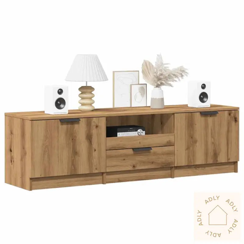 Tv-Benk Artisan Eik 140X35X40 Cm Konstruert Tre