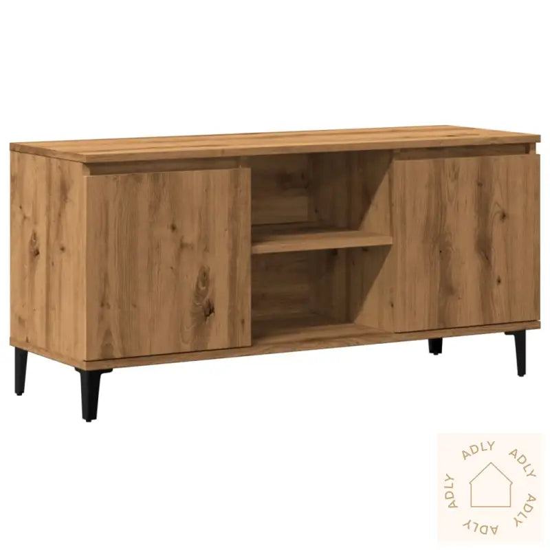 Tv-Benk Artisan Eik 102X35X50 Cm Konstruert Tre