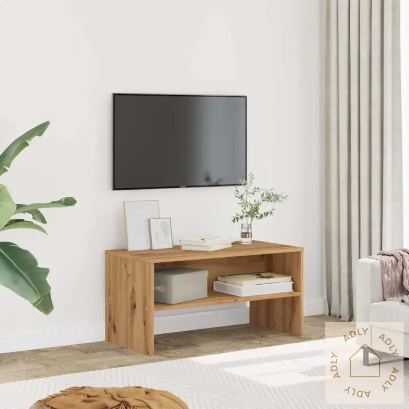 Tv-Benk Artisan Eik 80X40X40 Cm Konstruert Tre