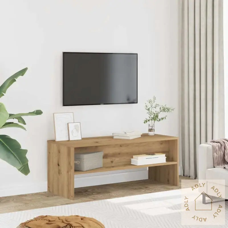 Tv-Benk Artisan Eik 100X40X40 Cm Konstruert Tre
