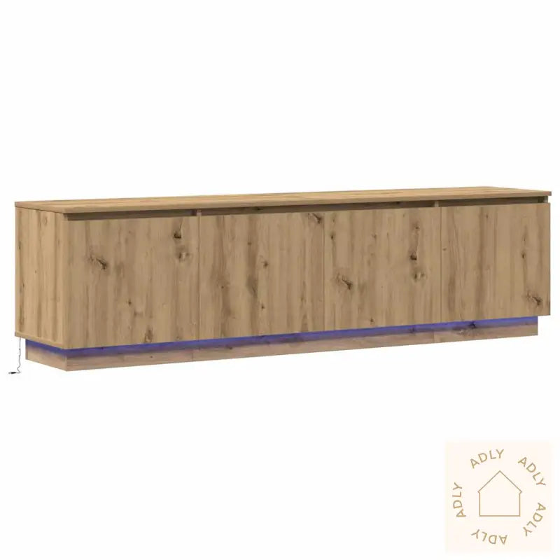 Tv Skap Med Led Artisan Eik 180X38X49 Cm Konstruert Tre