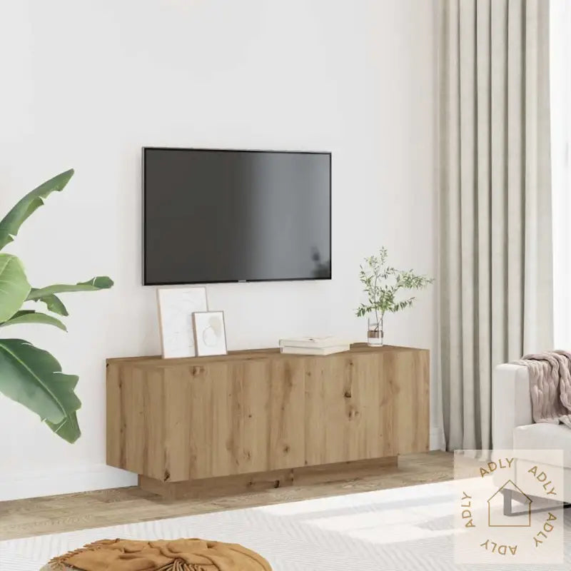Tv-Benk Artisan Eik 100X35X40 Cm Konstruert Tre