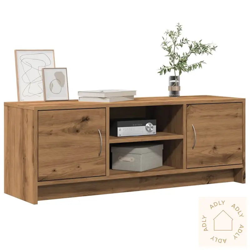 Tv-Benk Artisan Eik 102X30X37,5 Cm Konstruert Tre