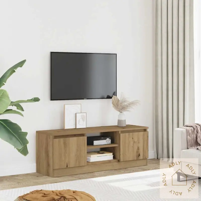 Tv-Benk Artisan Eik 102X30X36 Cm Konstruert Tre